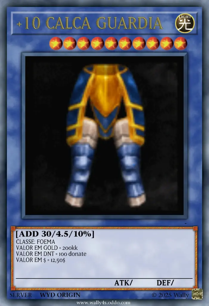+10 CALÇA GUARDIA (MG)